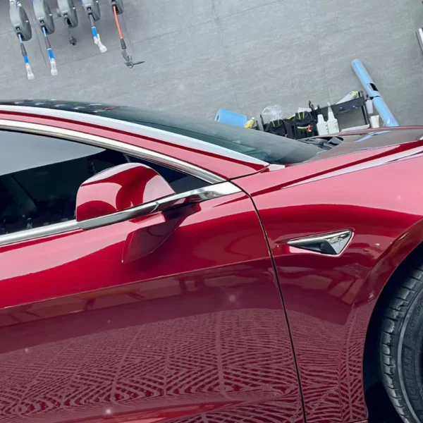 Gloss Metallic Cherry Dark Red Vehicle Vinyl Wrap Colors (PET Liner) - Image 4