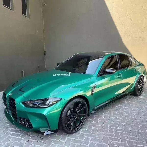 Gloss Metallic Isle of Man Green Vehicle Vinyl Wrap (PET Liner) - Image 5