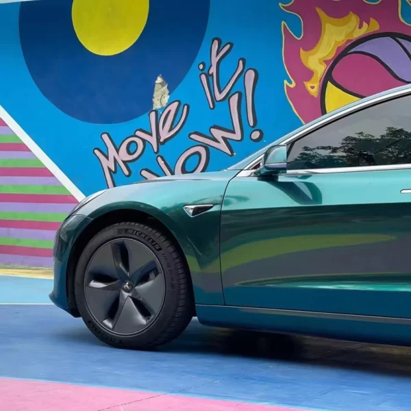 Gloss Metallic Royal Green Vehicle Wrap Vinyl (PET Liner) - Image 2