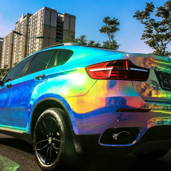 Rainbow Chrome Vinyl Car Wrap - Image 5