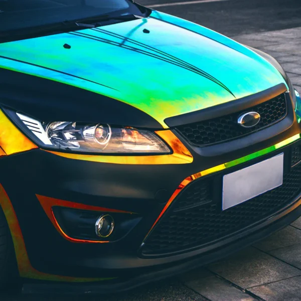 Rainbow Chrome Vinyl Car Wrap - Image 4
