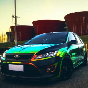 RainbowChromevinylOrange Green13