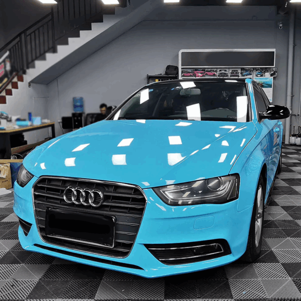 Gloss Sky Blue Vehicle Vinyl Wrap - Image 5