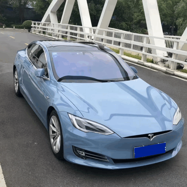 Glossy Cystal Haze Blue Vinyl Car Wrap - Image 4