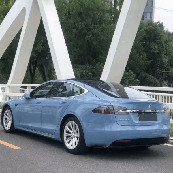 Glossy Cystal Haze Blue Vinyl Car Wrap - Image 2