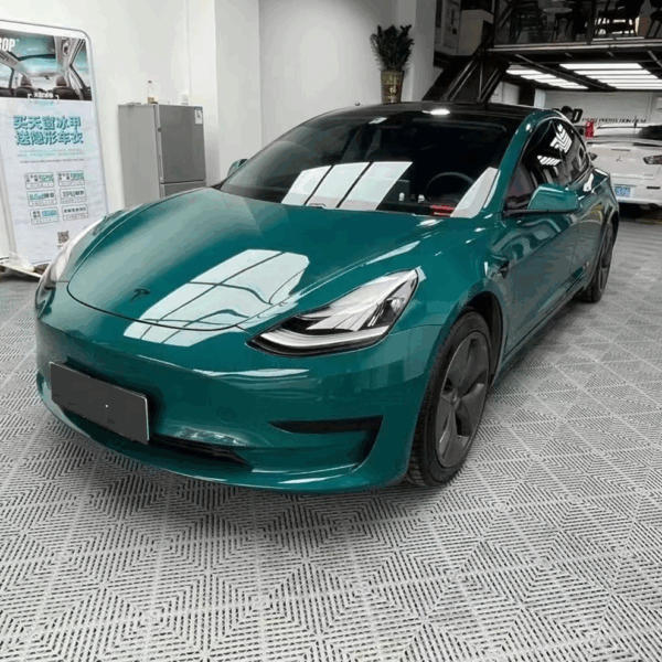 Gloss Audi Hell Green Wrap Car Vinyl Colors - Image 4
