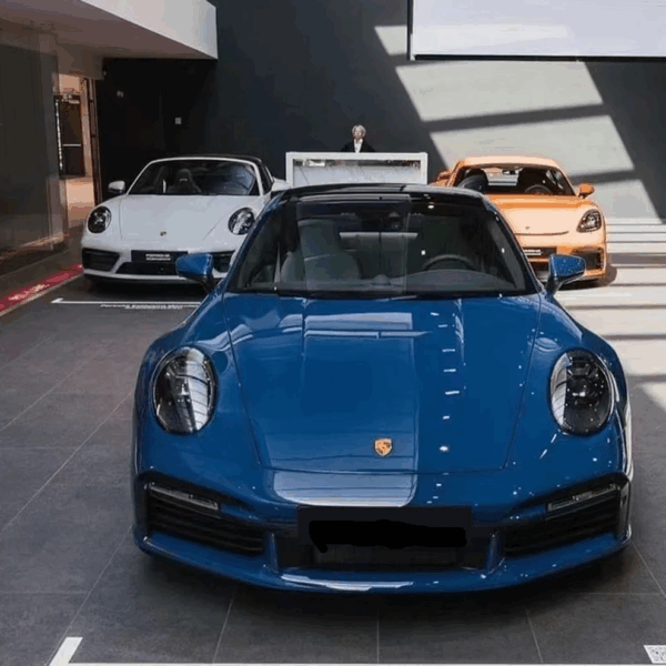 Gloss Porsche Deep Blue Auto Vinyl Wrap - Image 4