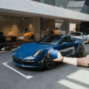 Gloss Porsche Deep Blue Auto Vinyl Wrap