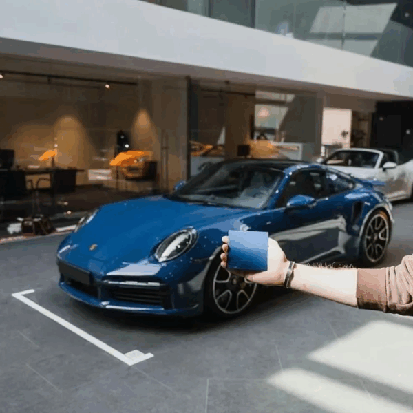 Gloss Porsche Deep Blue Auto Vinyl Wrap - Image 2