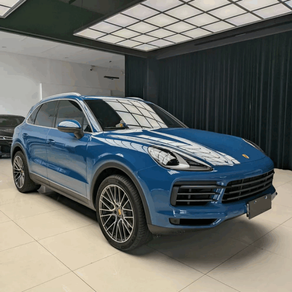 Gloss Porsche Deep Blue Auto Vinyl Wrap - Image 3