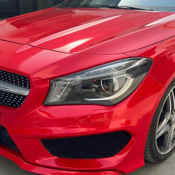 Gloss Metallic Fiery Red Vinyl Wrap - Image 2