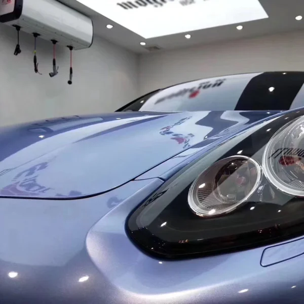 Gloss Metallic Mist Blue Car Wrap - Image 3