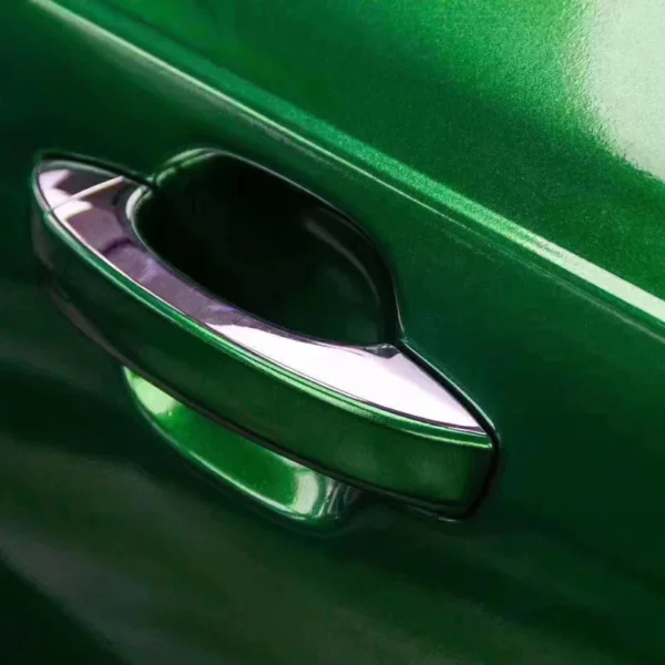 Gloss Metallic Apple Green Vinyl Wrap for cars - Image 5