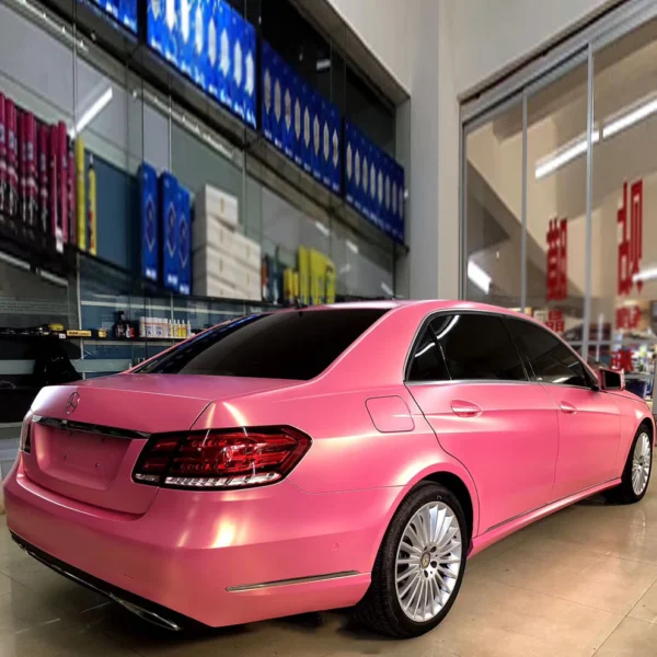 Satin Pink Wrap Metallic Vinyl - Image 2