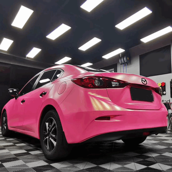 Satin Pink Wrap Metallic Vinyl - Image 4