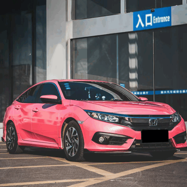 Gloss Sparkle Pink Car Wrapping - Image 4