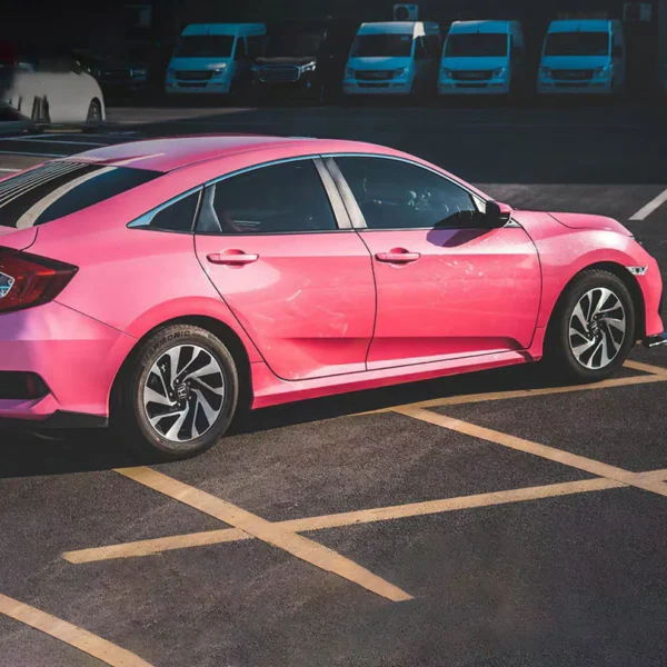 Gloss Sparkle Pink Car Wrapping - Image 3