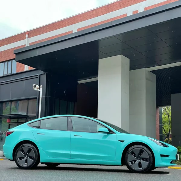 Gloss Pearlescent Tiffany Blue Car Wrap - Image 3