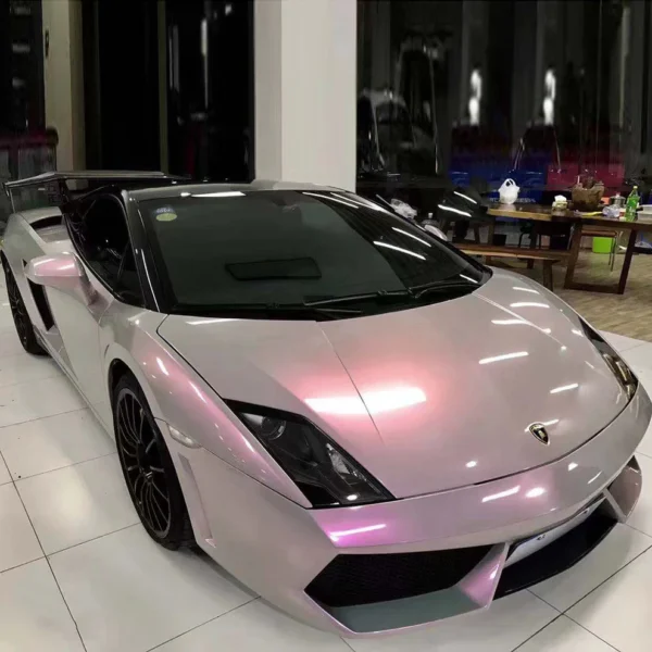 Twin Color Shift Wrap Metallic Stone Grey Pink - Image 2
