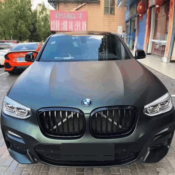 Ultral-matte Metallic Stone Green Wrapping Paper Car - Image 2