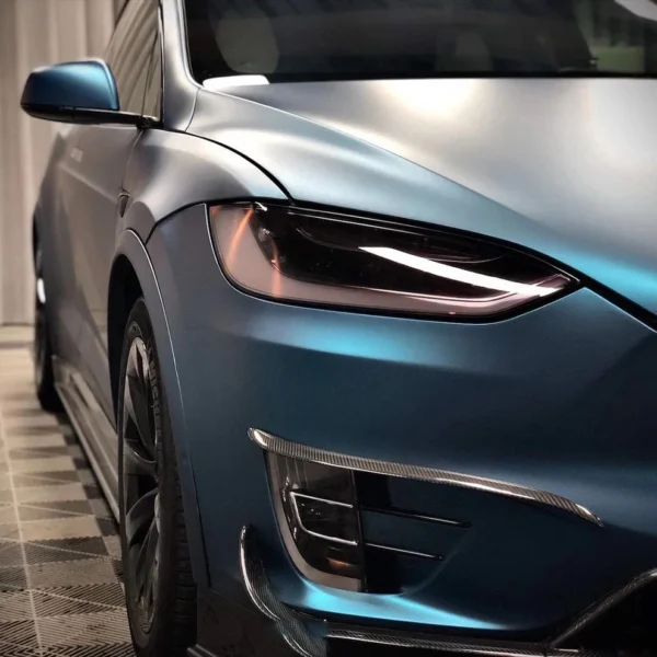 Ultral Matte Metal Flake Blue Vinyl Wrap - Image 6