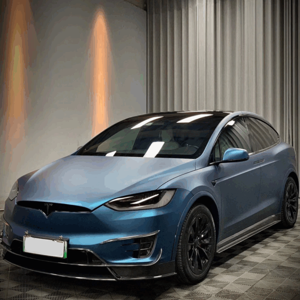 Ultral Matte Metal Flake Blue Vinyl Wrap - Image 2