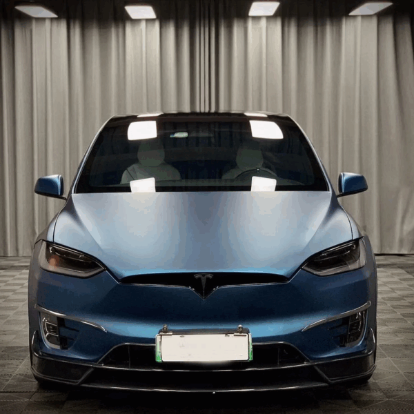 Ultral Matte Metal Flake Blue Vinyl Wrap - Image 3