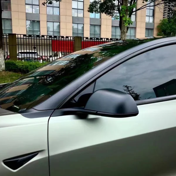 Ultral-matte Metallic Green Grey Car Body Wrap - Image 4