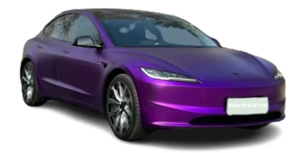 Gloss Metallic Vinyl Wrap Midnight Purple (PET Liner) - Image 3