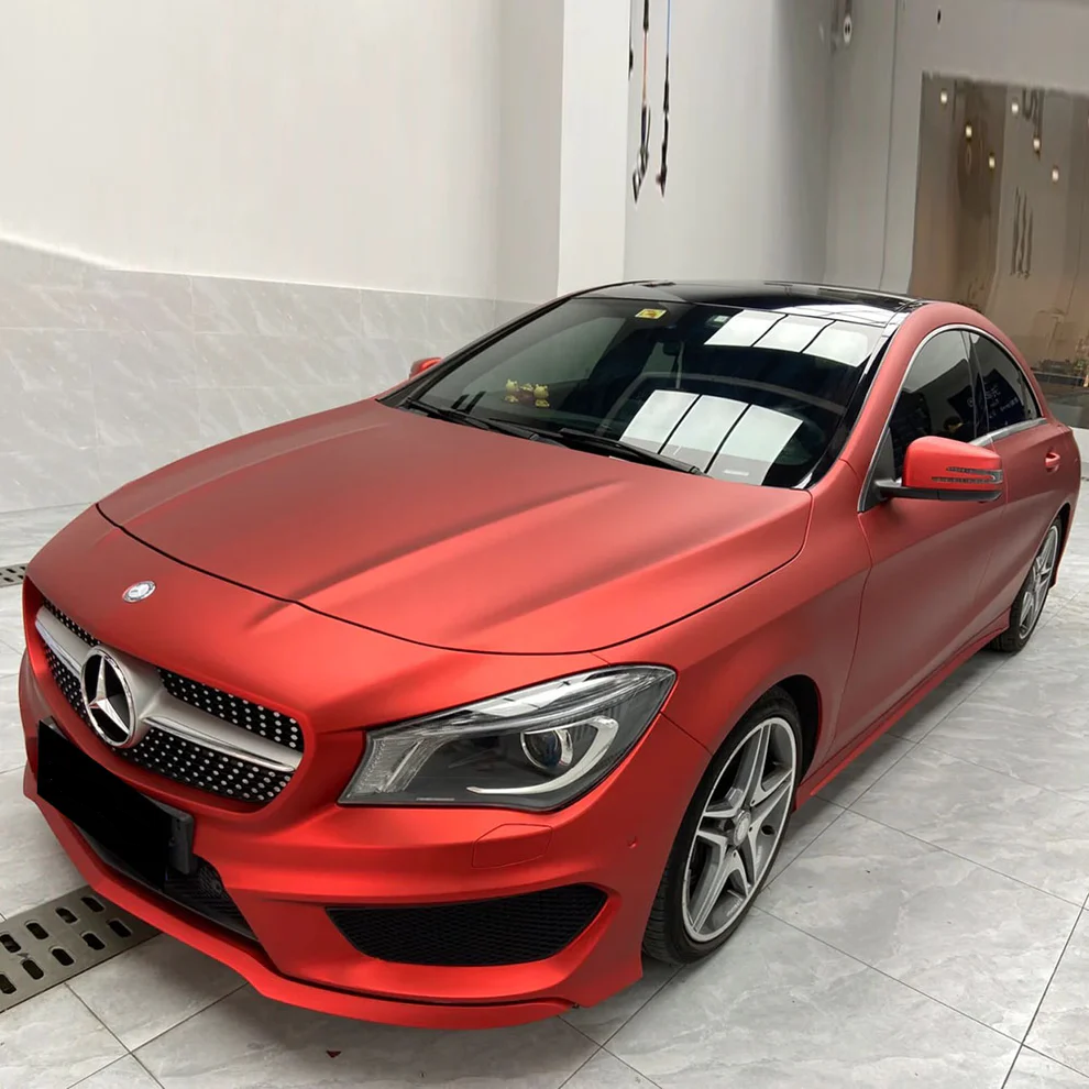 Red Matte Chrome Car Wrap | Vinyl Chrome Wrap 2 Red Matte Chrome Car Wrap | Vinyl Chrome Wrap - Image 2