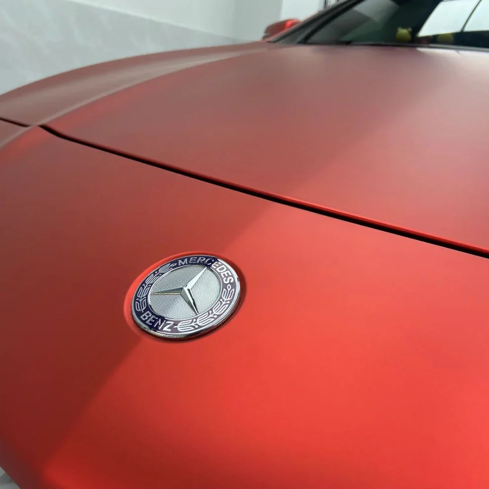 Red Matte Chrome Car Wrap | Vinyl Chrome Wrap 3 Red Matte Chrome Car Wrap | Vinyl Chrome Wrap - Image 3