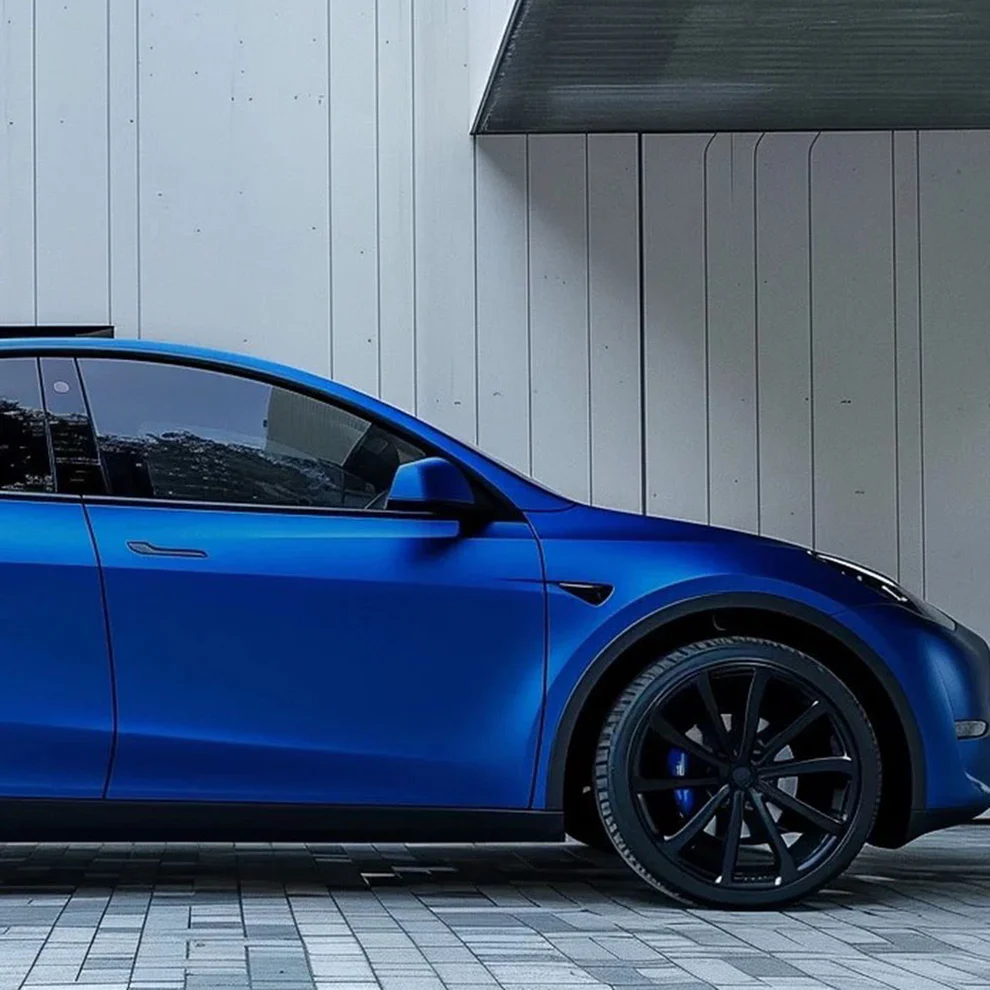 Ceramic Blue Matte Car Wrap | Polymeric Vinyl 2 Ceramic Blue Matte Car Wrap | Polymeric Vinyl - Image 2