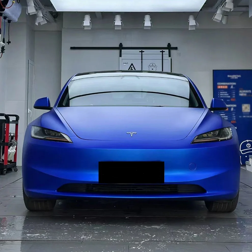 Ceramic Blue Matte Car Wrap | Polymeric Vinyl 4 Ceramic Blue Matte Car Wrap | Polymeric Vinyl - Image 4