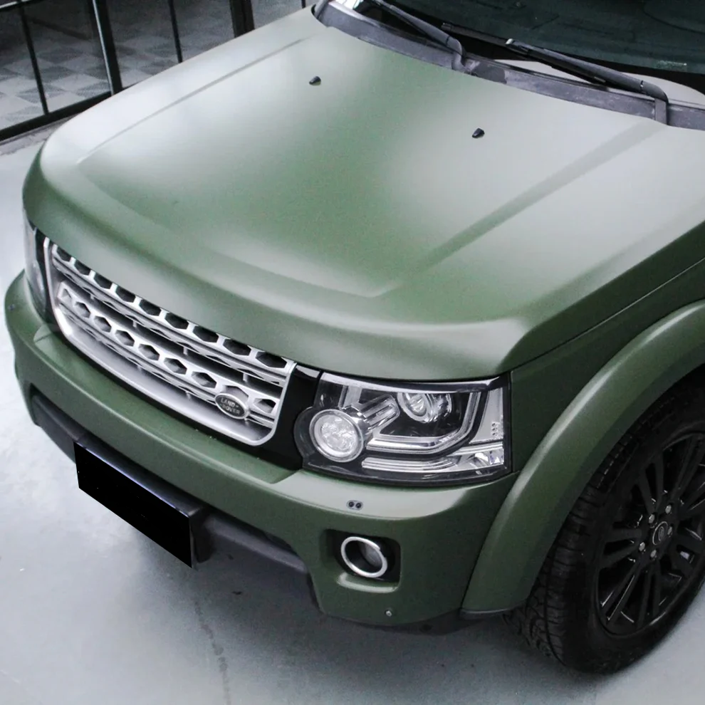 Satin Matte Army Green PPF | Self-Healing TPU Color Film 4 Satin Matte Army Green PPF | Self-Healing TPU Color Film - Image 4